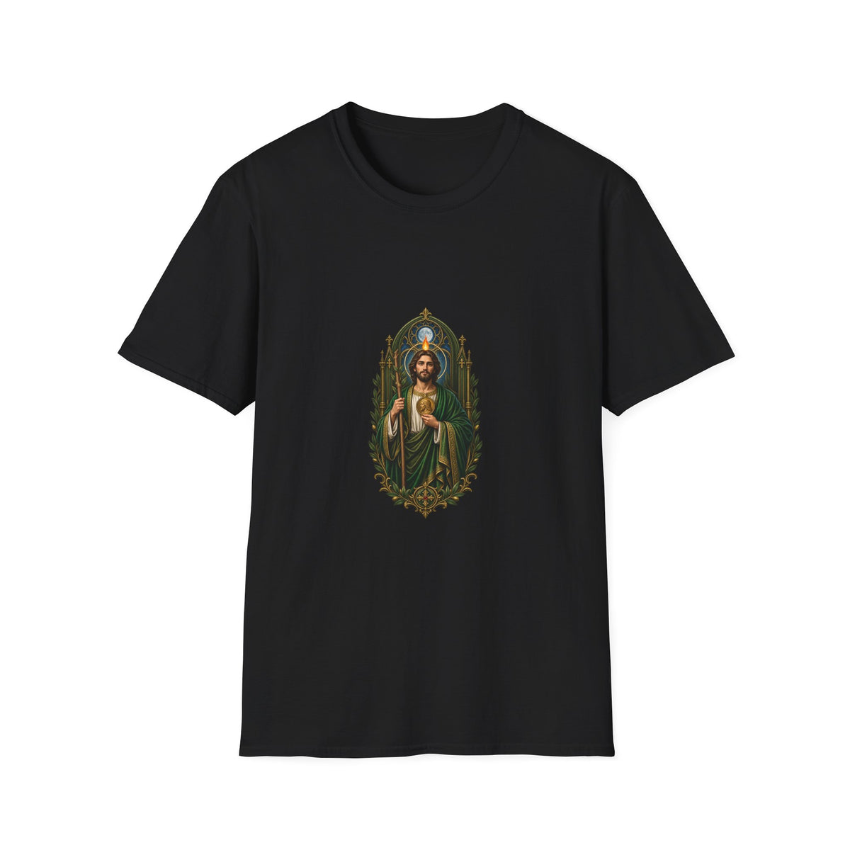 San Judas Moonlit Olive Basilica T-Shirt product preview, view 10