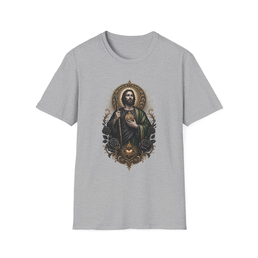 San Judas Tadeo Black & Gold Sacred Heart Unisex T-Shirt