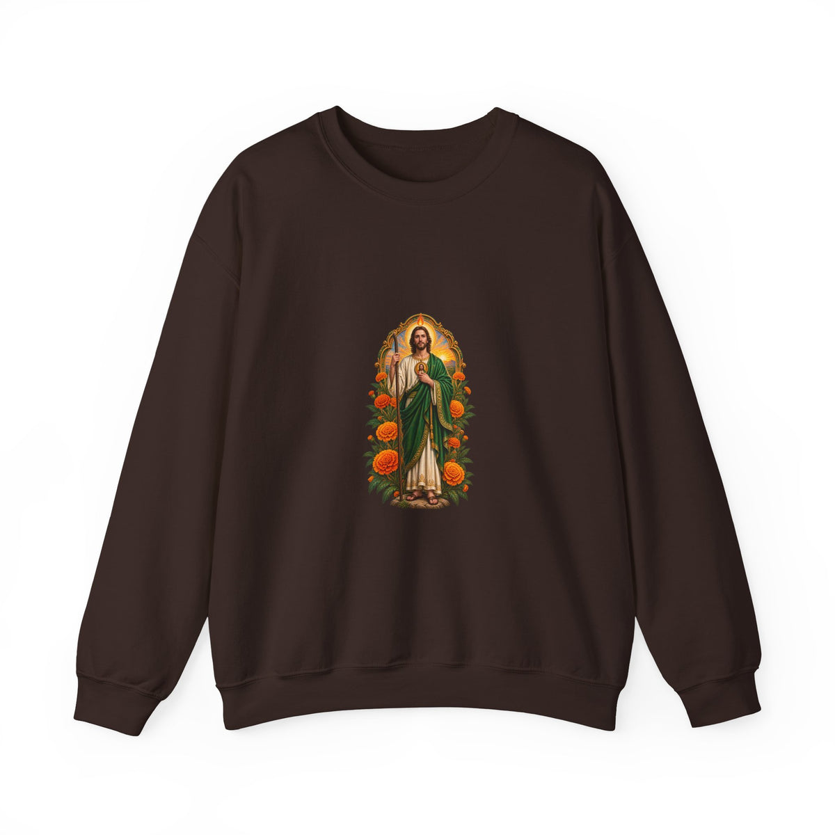 San Judas Tadeo Marigold Sun Arch Crewneck Sweatshirt