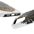 Black and gold Sacred Heart San Judas phone case detail view 20