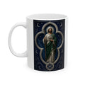 San Judas Tadeo Silver Moon Quatrefoil Ceramic Mug product preview, view 3
