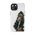San Judas phone case with midnight blue compass artwork, detail view 11