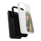 San Judas phone case with cobalt chapel mosaic artwork, detail view 21