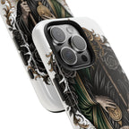 Black and gold Sacred Heart San Judas phone case detail view 22