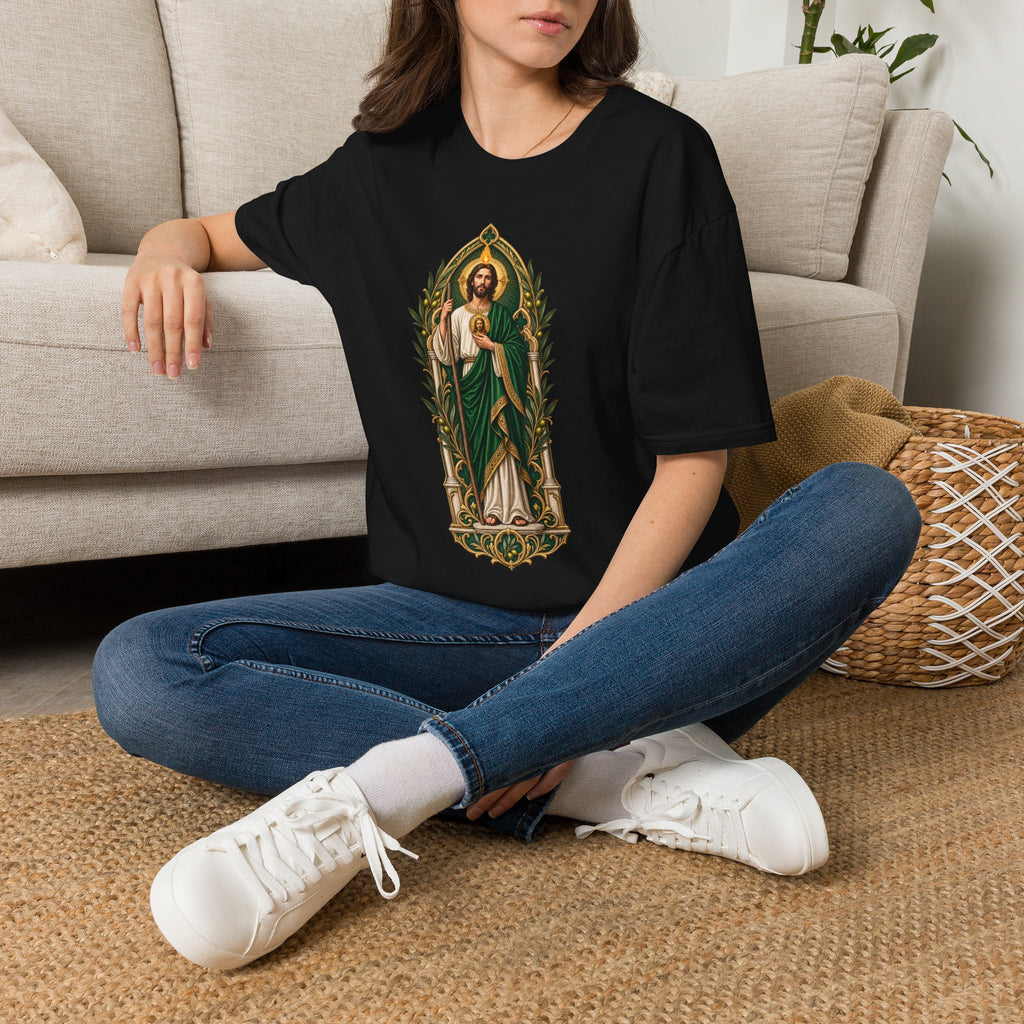 San Judas Tadeo Olive Reliquary Unisex T-Shirt