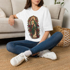 San Judas Tadeo Crimson Rose Window Unisex T-Shirt