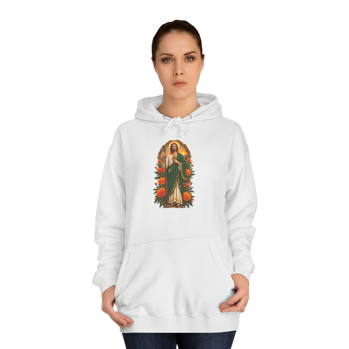 San Judas Tadeo Marigold Sun Arch Unisex Hoodie