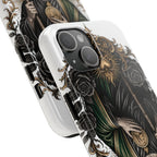 Black and gold Sacred Heart San Judas phone case detail view 16