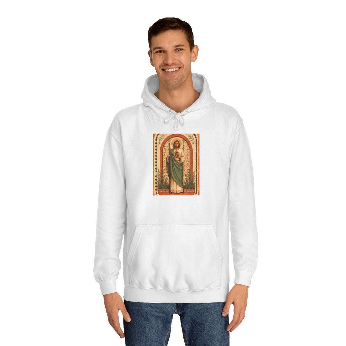 San Judas Tadeo Terracotta Rosary Garden Unisex Hoodie