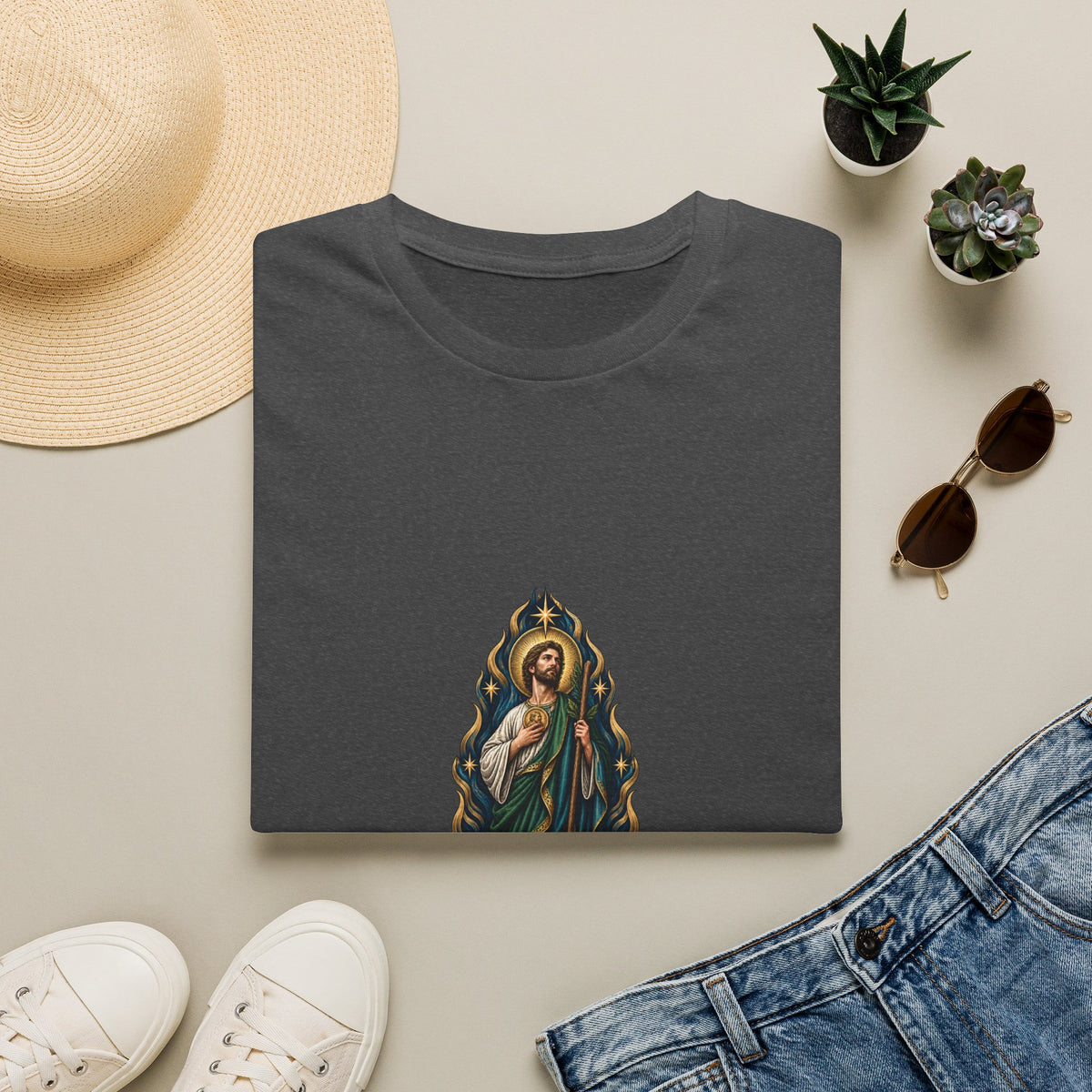 San Judas Tadeo Nocturne Torch Procession T-Shirt product preview, view 5