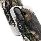 Black and gold Sacred Heart San Judas phone case detail view 26