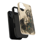 San Judas phone case with emerald and gold Sacred Heart artwork, detail view 27