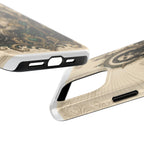 San Judas phone case with emerald and gold Sacred Heart artwork, detail view 20