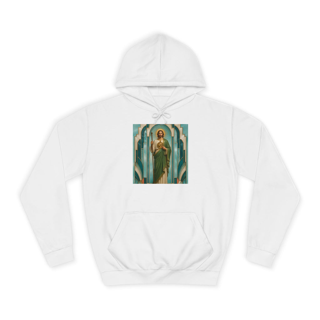 San Judas Tadeo Aqua Radiant Sanctuary Unisex Hoodie